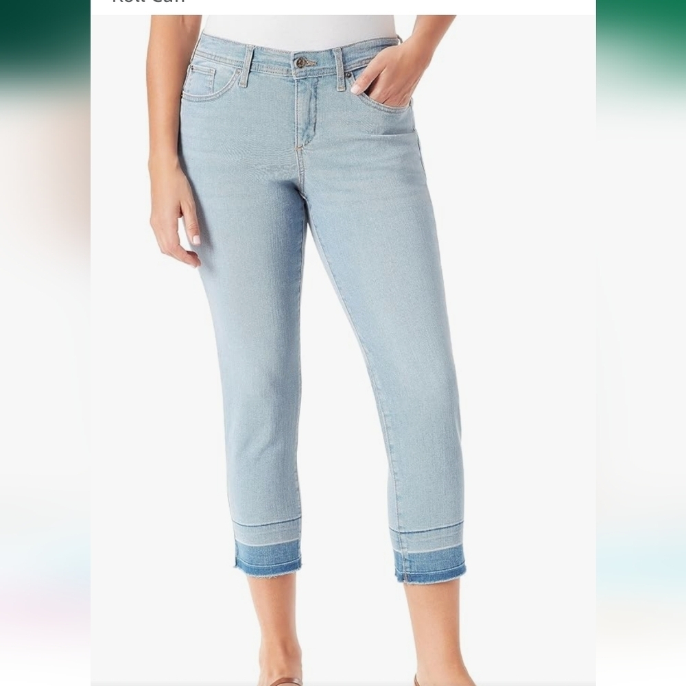 Vintage America Weekend Jean Mid Rise Relaxed To Ankle Capris Jeans